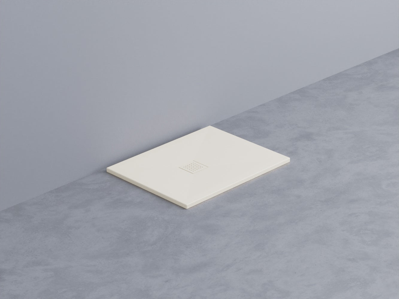 Cielo Infinito Piatto Doccia 70x90 H.3 Cm Da Appoggio O in ceramica visto dall'alto con superficie e piletta di scarico
