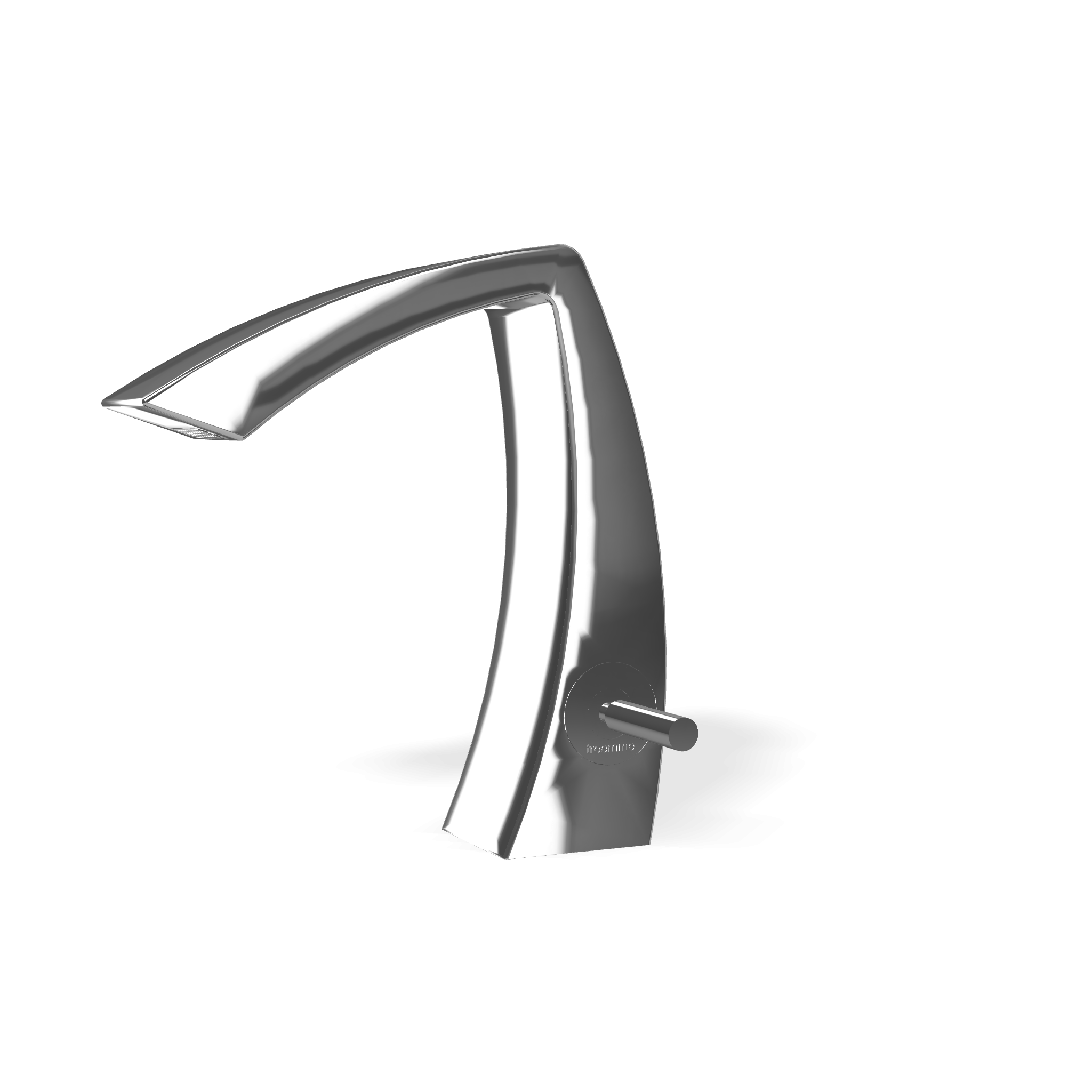 Treemme Arche IT0211CCAHZZ miscelatore lavabo 130 mm con Cromo Lucido, vista laterale del profilo e della forma...