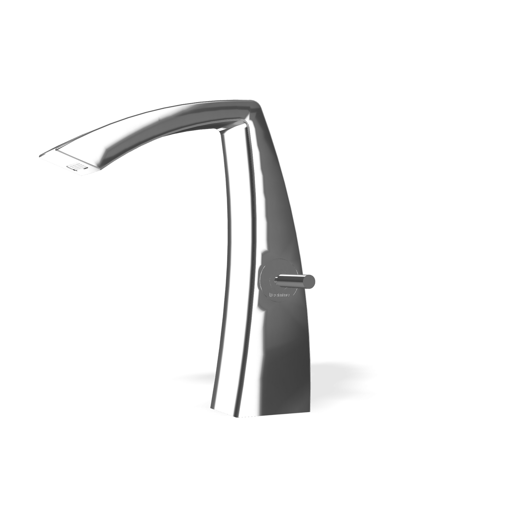 Treemme Arche miscelatore lavabo medio 180 mm cromo Cromo Lucido, vista frontale su sfondo bianco - Rubinetterie Treemme