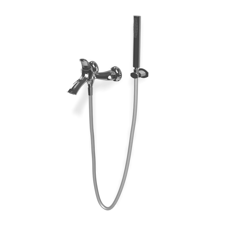 Tremme Hedò IT0900CCHEZZ miscelatore monocomando esterno Cromo Lucido ambientato in box doccia con pareti in vetro...