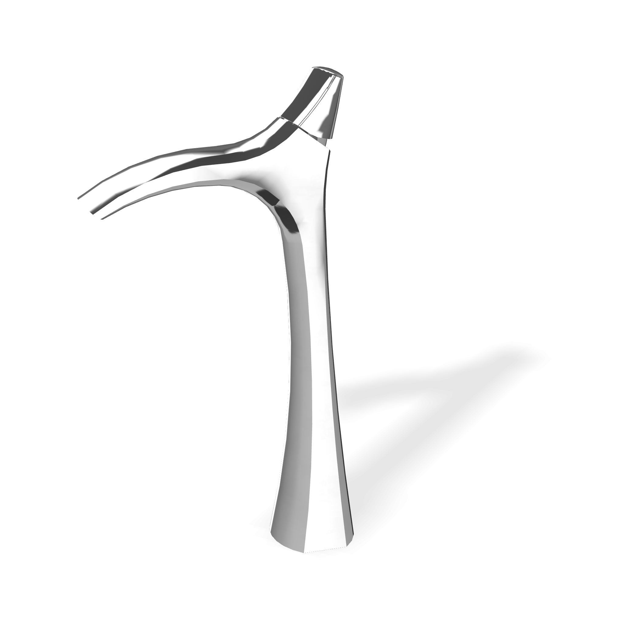 Treemme Hedo IT0918CCHEZZ miscelatore lavabo alto 222mm in Cromo Lucido, vista laterale del profilo e della forma...