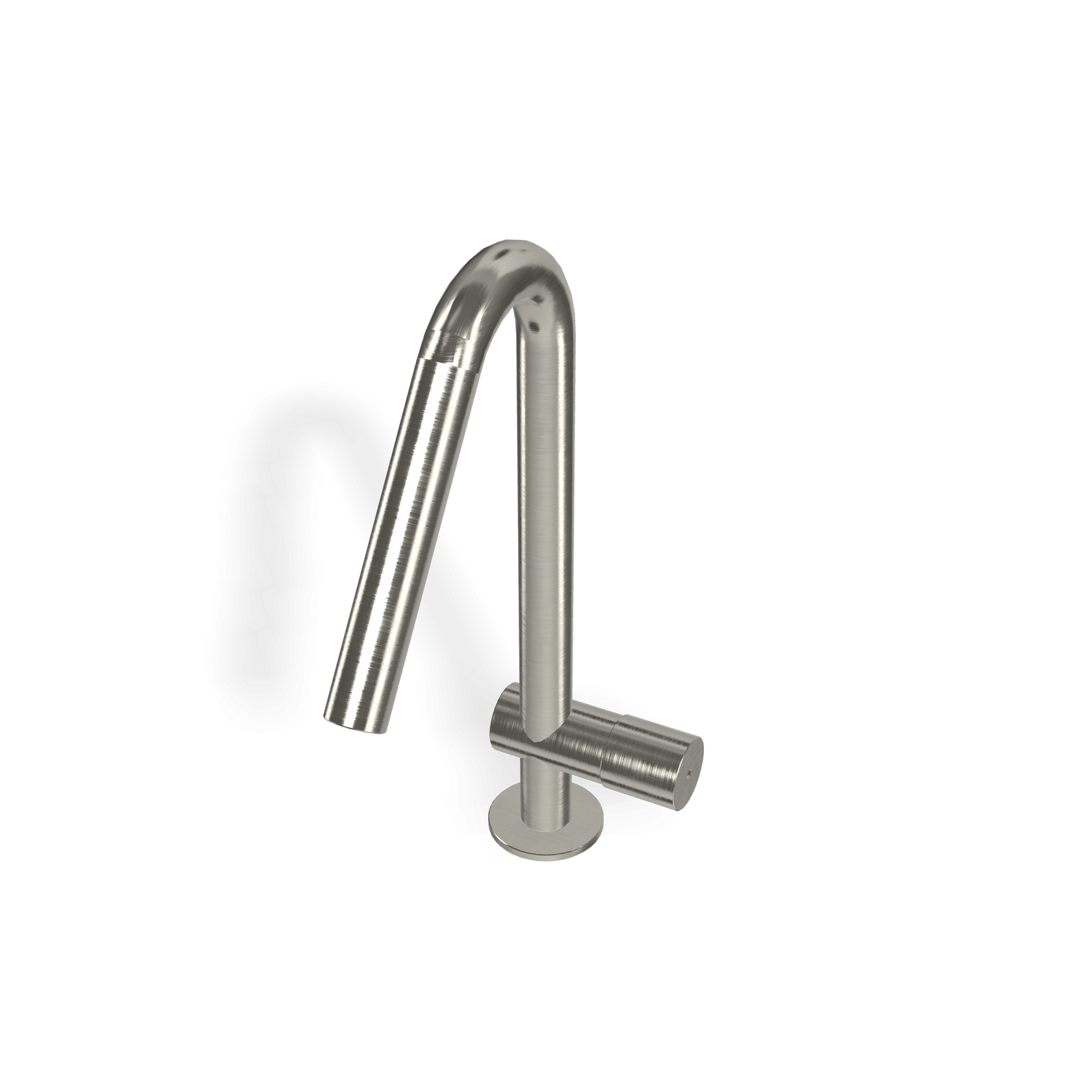 Treemme 22mm IT1111IS2HZZ miscelatore lavabo monocomando Acciaio, vista frontale su sfondo bianco - Rubinetterie Treemme