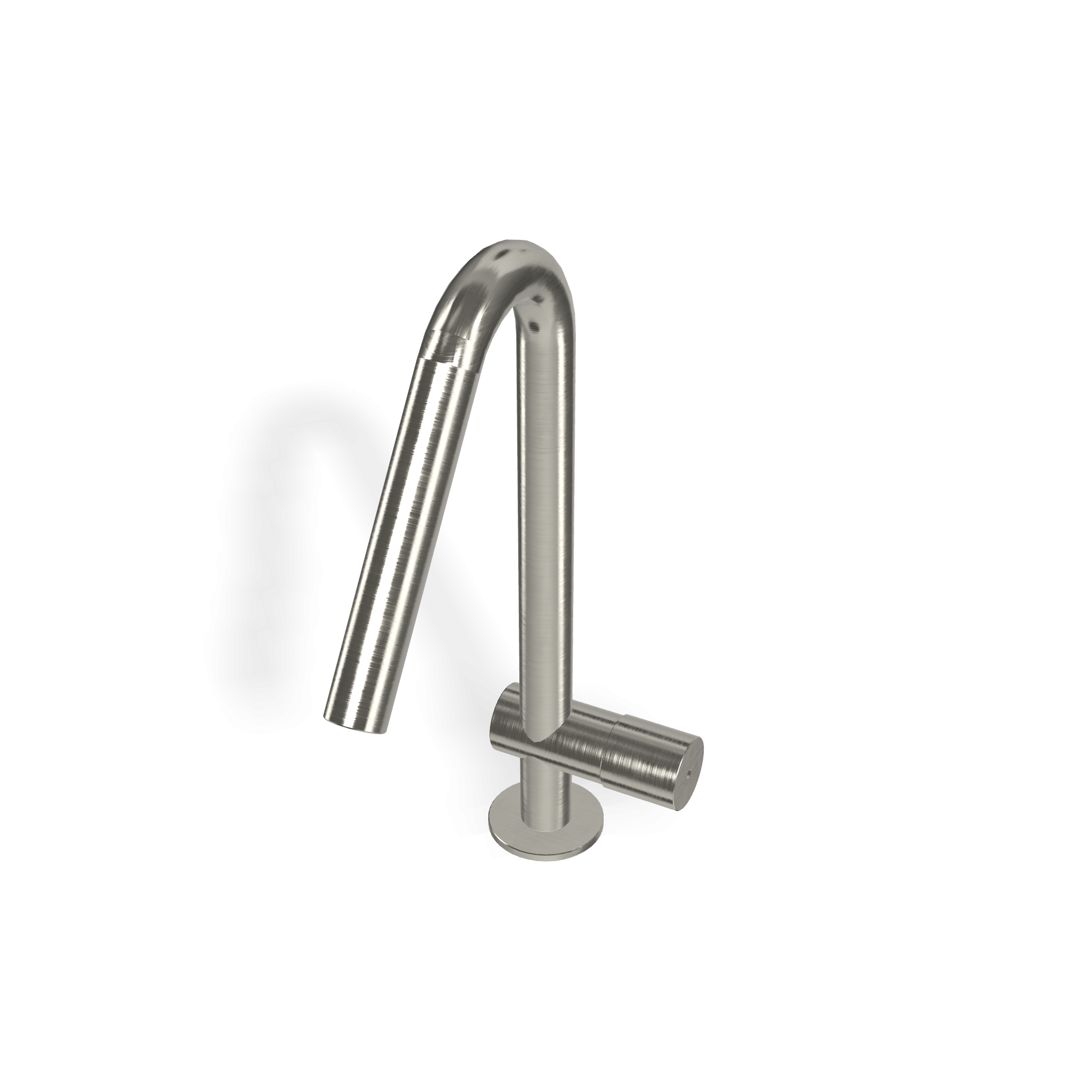 Treemme 22mm IT1111IS2HZZ miscelatore lavabo monocomando Acciaio, vista frontale su sfondo bianco - Rubinetterie Treemme