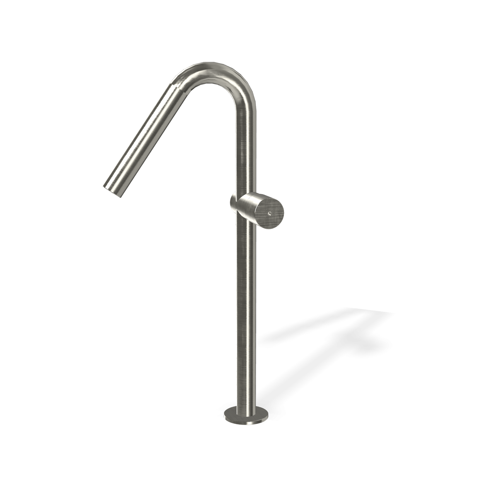 Treemme 22mm it1118is2hzz miscelatore lavabo monocomando Acciaio, vista frontale su sfondo bianco - Rubinetterie Treemme