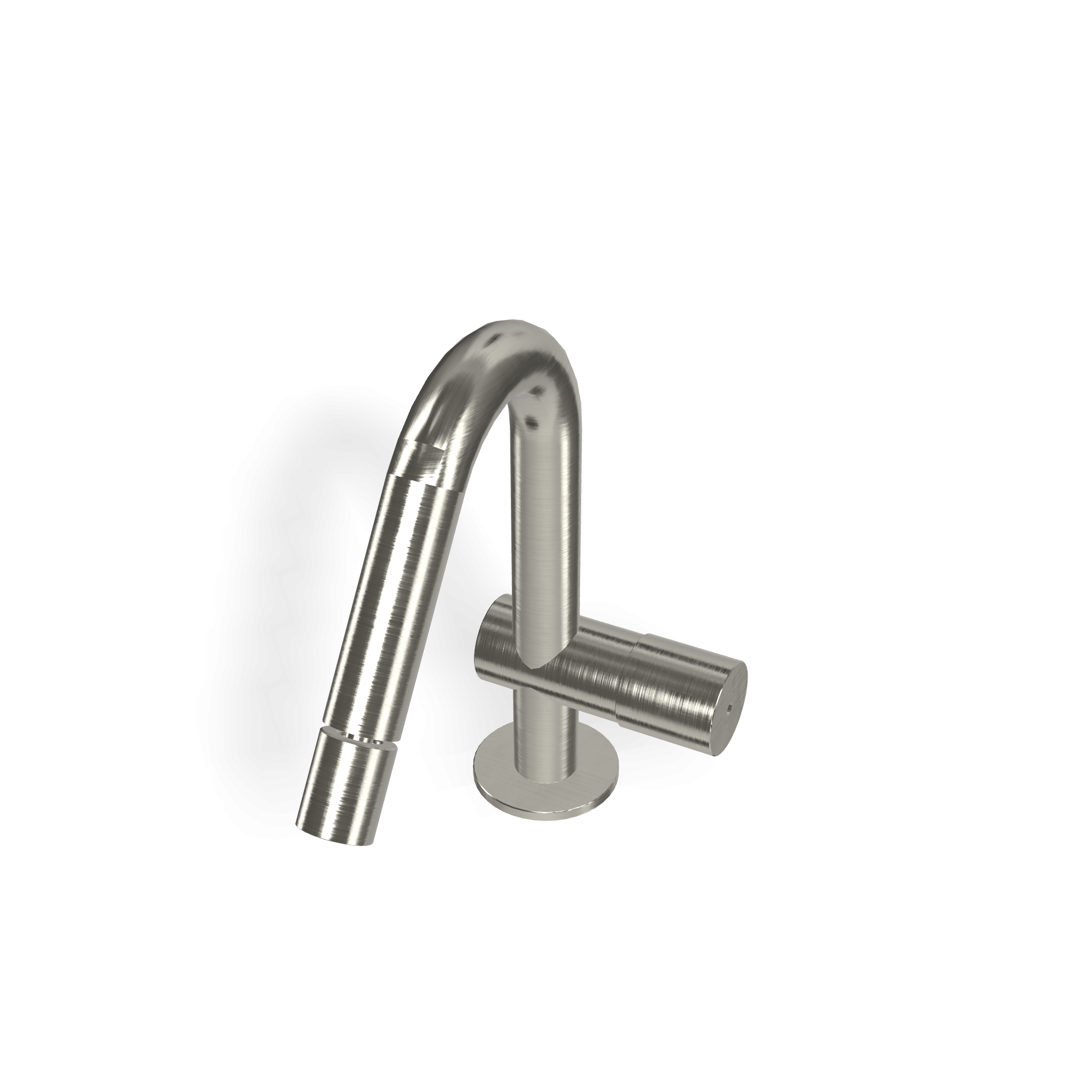 Treemme 22mm miscelatore bidet monocomando inox satinato Acciaio, dettaglio ravvicinato della finitura e del marchio...