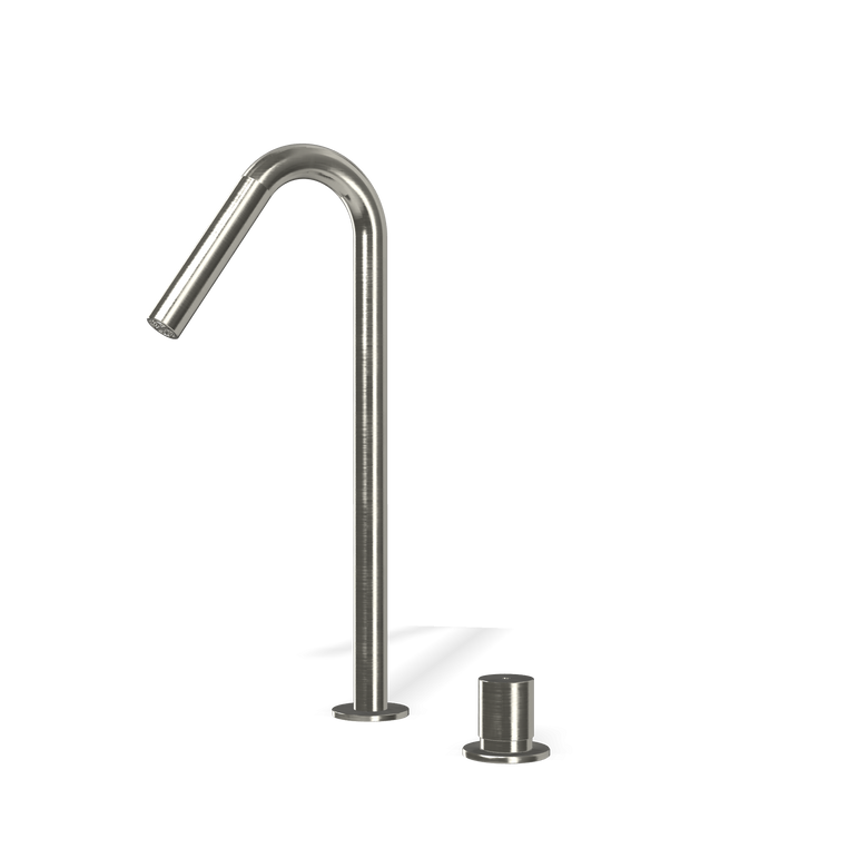 Treemme 22mm IT1133IS2HZZ miscelatore lavello cucina inox Acciaio, dettaglio della doccetta estraibile - Rubinetterie Treemme