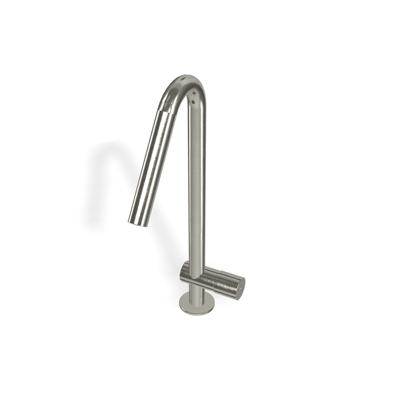 Treemme 22mm IT1134IS2HZZ miscelatore lavello cucina inox Acciaio, dettaglio della doccetta estraibile - Rubinetterie Treemme