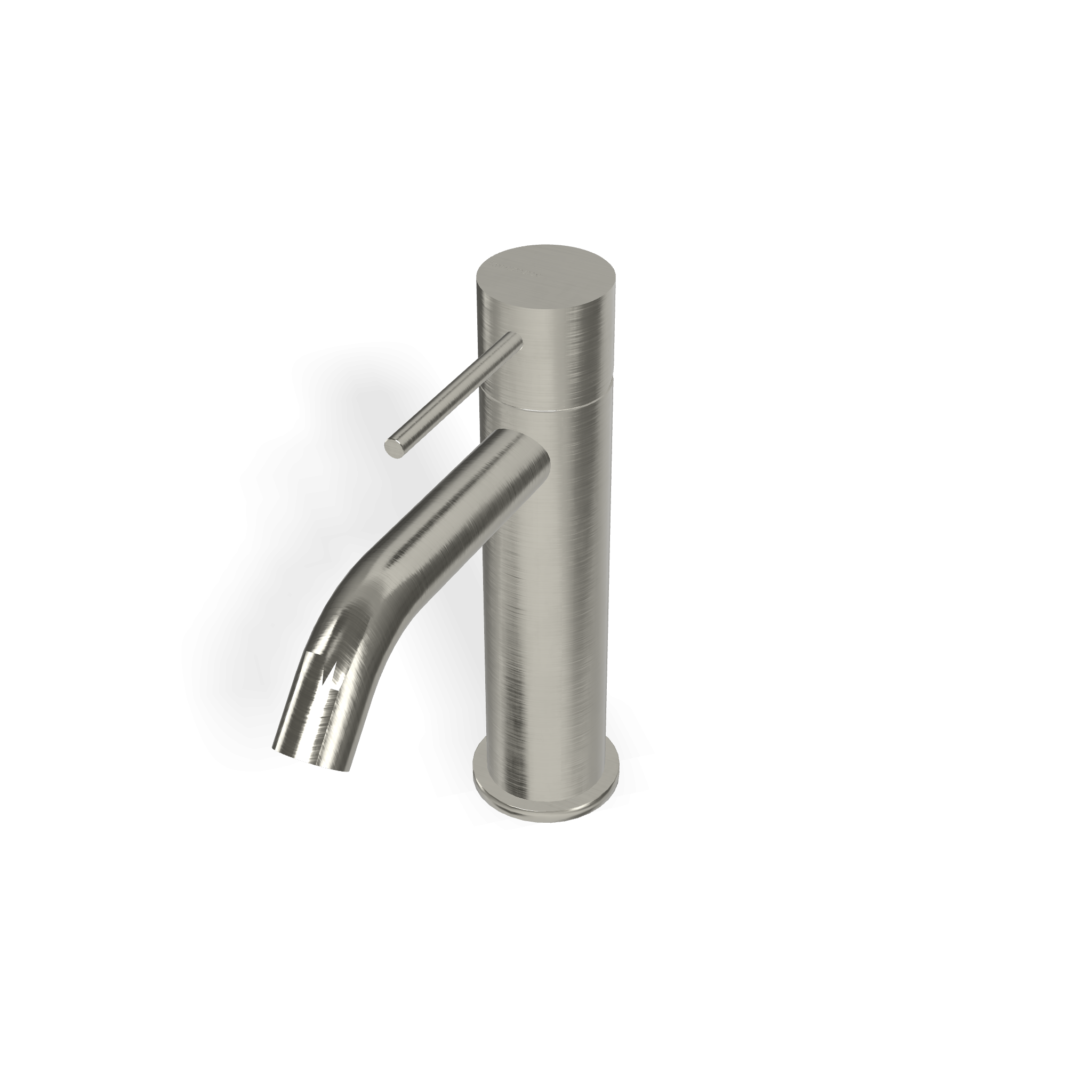 Treemme 40 mm miscelatore lavabo 107 mm monocomando inox Acciaio, vista laterale del profilo e della forma - Rubinetterie...