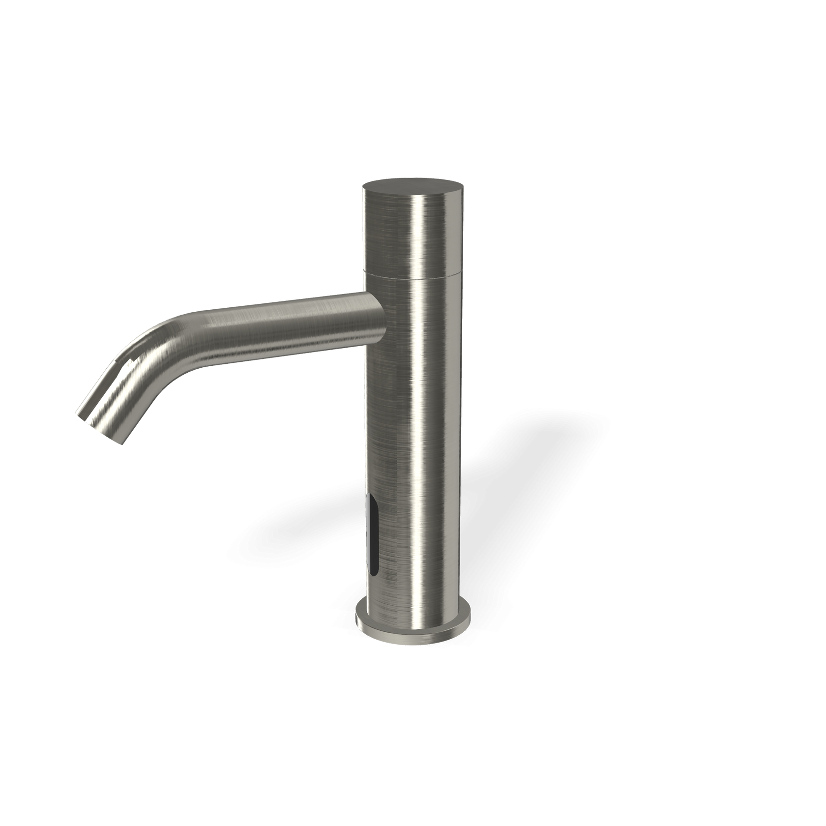 Treemme 40mm miscelatore lavabo elettronico monocomando con Acciaio, vista frontale su sfondo bianco - Rubinetterie Treemme