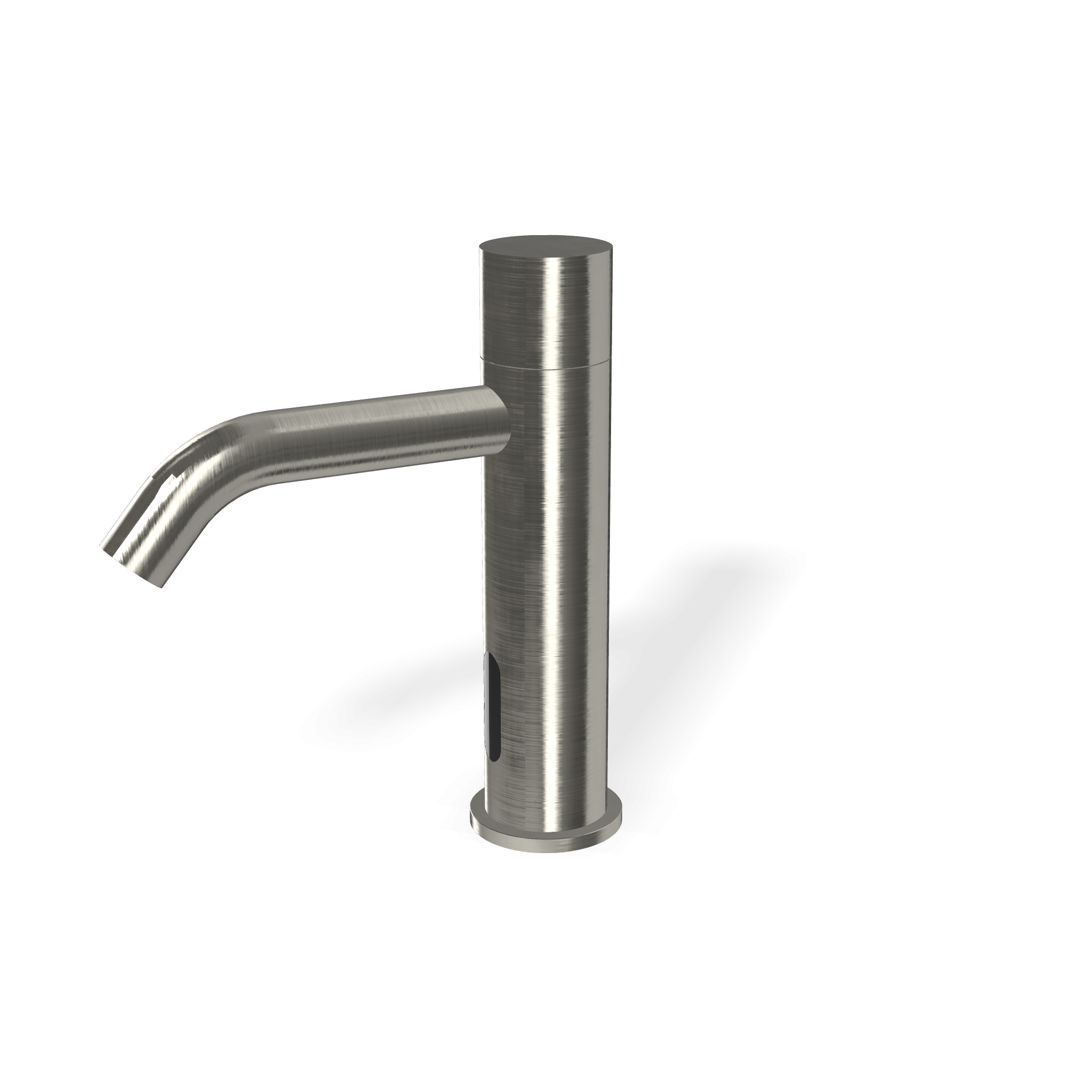 Treemme 40mm miscelatore lavabo elettronico monocomando con Acciaio, vista frontale su sfondo bianco - Rubinetterie Treemme