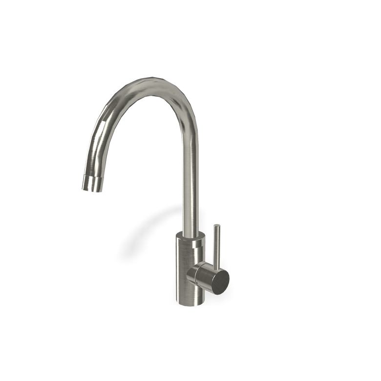 Treemme 40mm IT1332IS40ZZ miscelatore lavello cucina inox Acciaio, dettaglio della doccetta estraibile - Rubinetterie Treemme