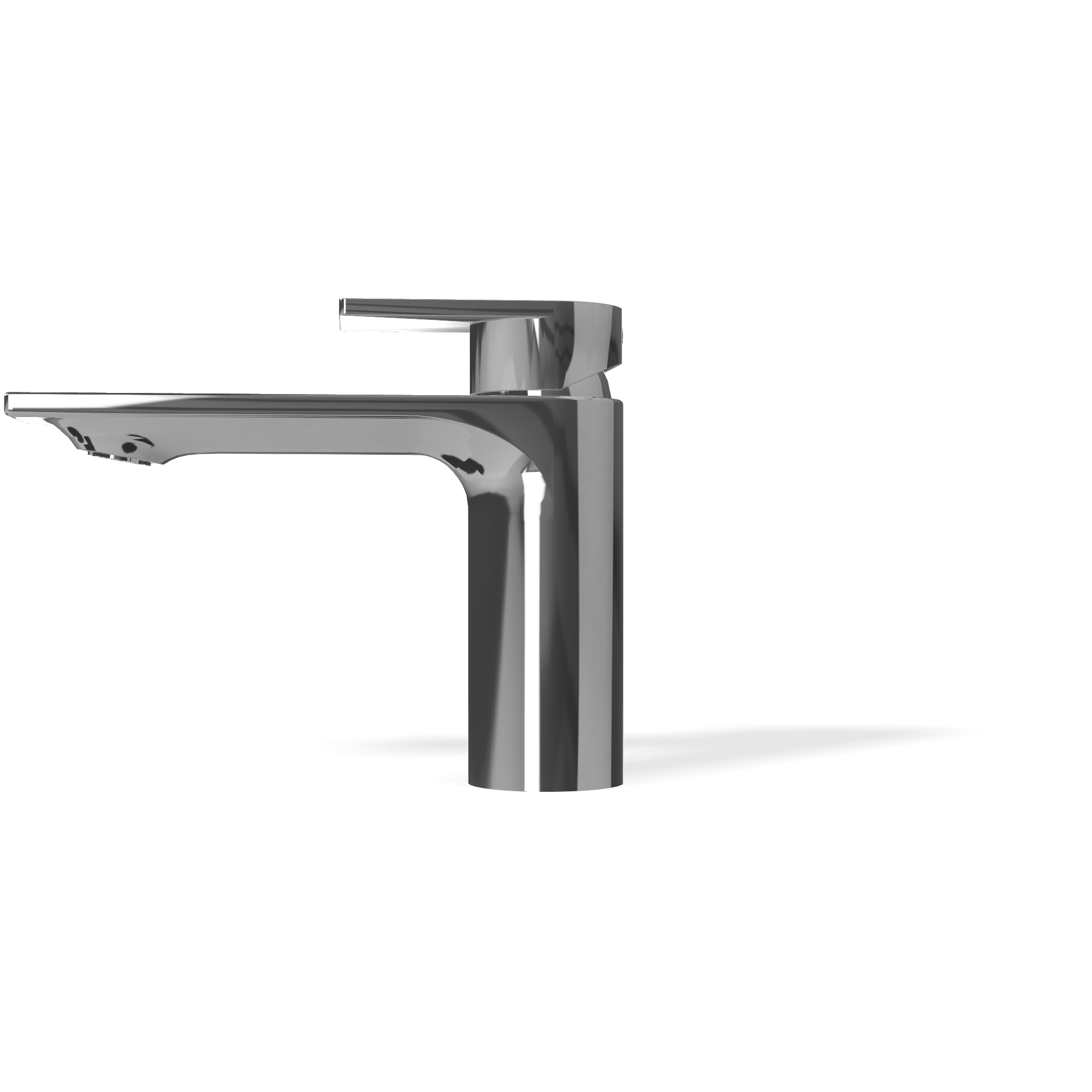 Treemme Ran IT2211CCRNZZ miscelatore monocomando lavabo Cromo Lucido, vista frontale su sfondo bianco - Rubinetterie Treemme