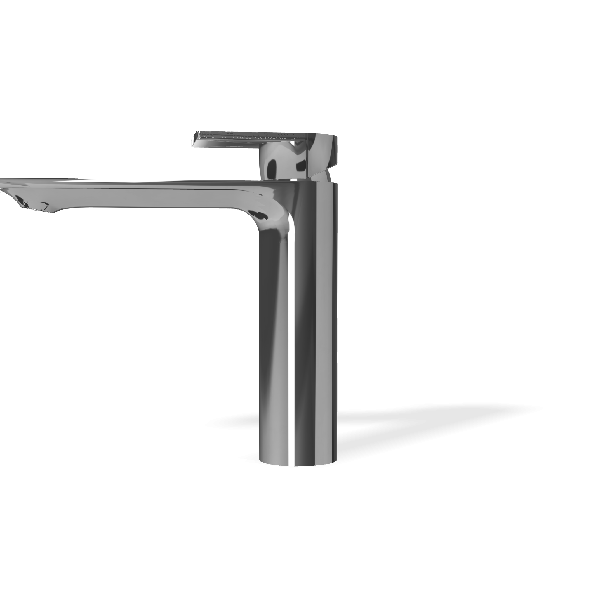 Treemme Ran IT2227CCRNZZ miscelatore monocomando lavabo Cromo Lucido, vista frontale su sfondo bianco - Rubinetterie Treemme