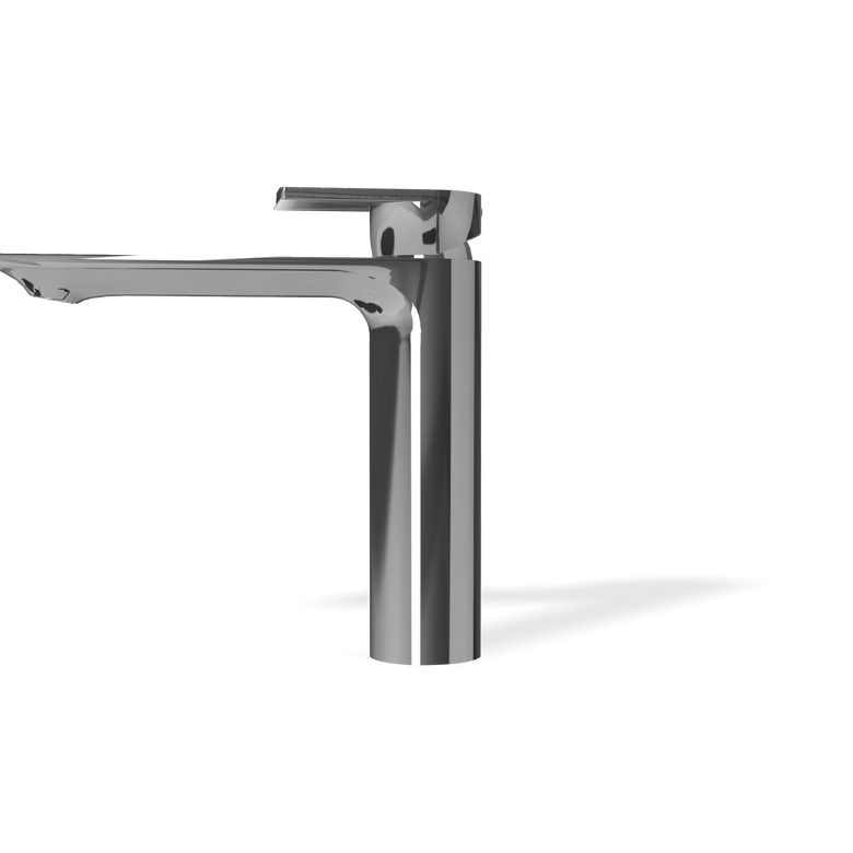 Treemme Ran IT2227CCRNZZ miscelatore monocomando lavabo Cromo Lucido, vista frontale su sfondo bianco - Rubinetterie Treemme