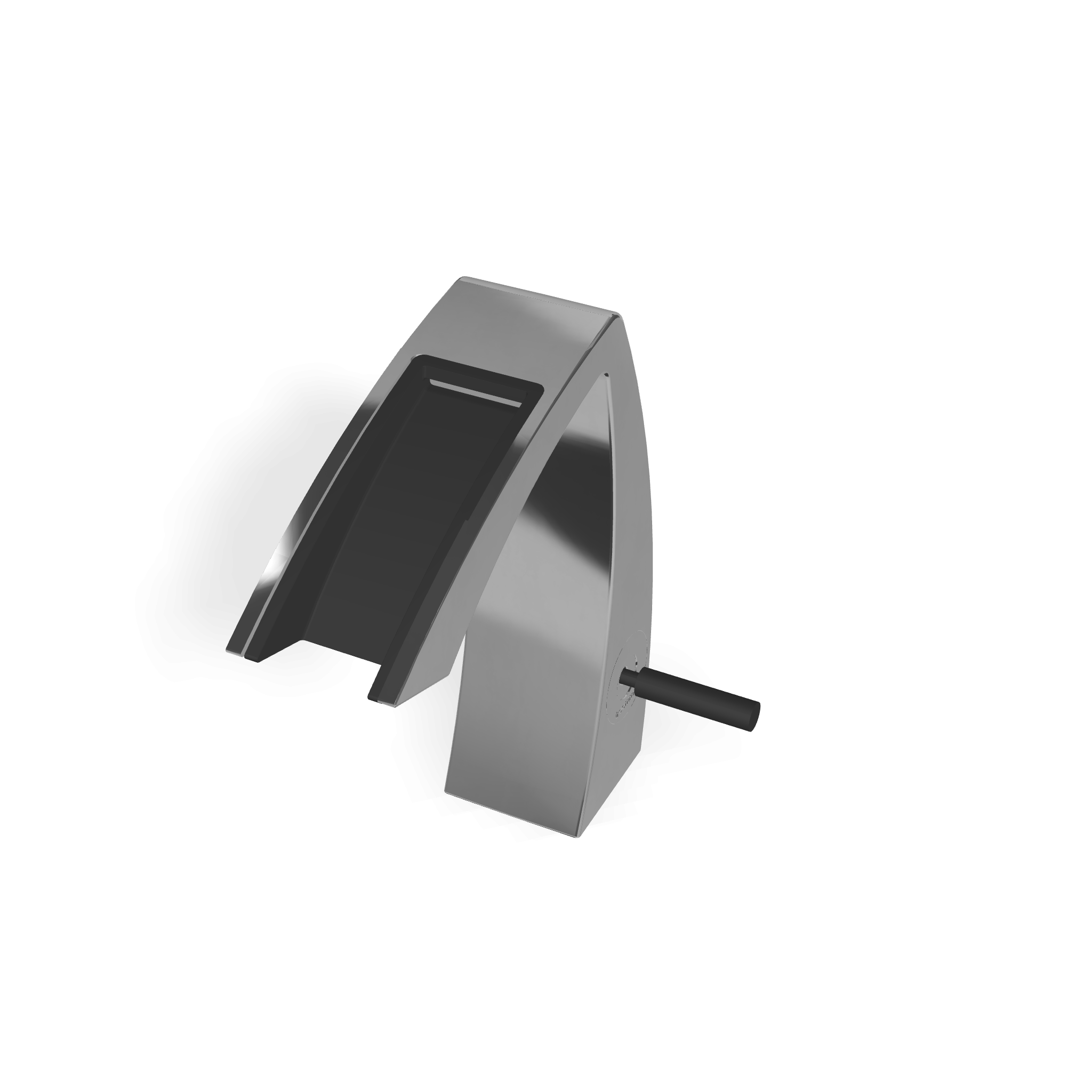 Treemme Arche IT2411CCELZZ miscelatore lavabo 130mm con Cromo Lucido, vista frontale su sfondo bianco - Rubinetterie Treemme