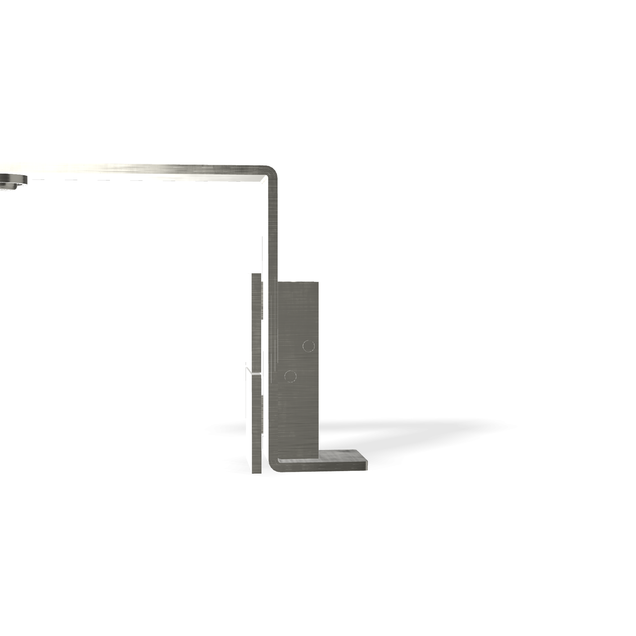 Treemme 5mm miscelatore lavabo slim 154mm monocomando inox Acciaio, vista laterale del profilo e della forma...