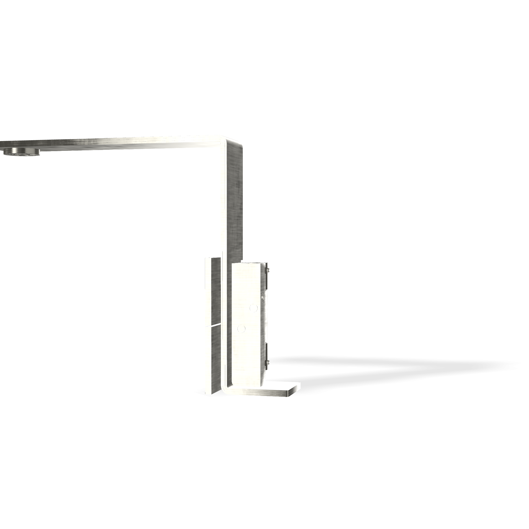 Treemme 5mm miscelatore lavabo slim in acciaio inox, vista laterale del profilo e della forma - Rubinetterie Treemme