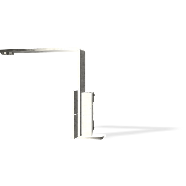 Treemme 5mm miscelatore lavabo slim in acciaio inox, vista laterale del profilo e della forma - Rubinetterie Treemme