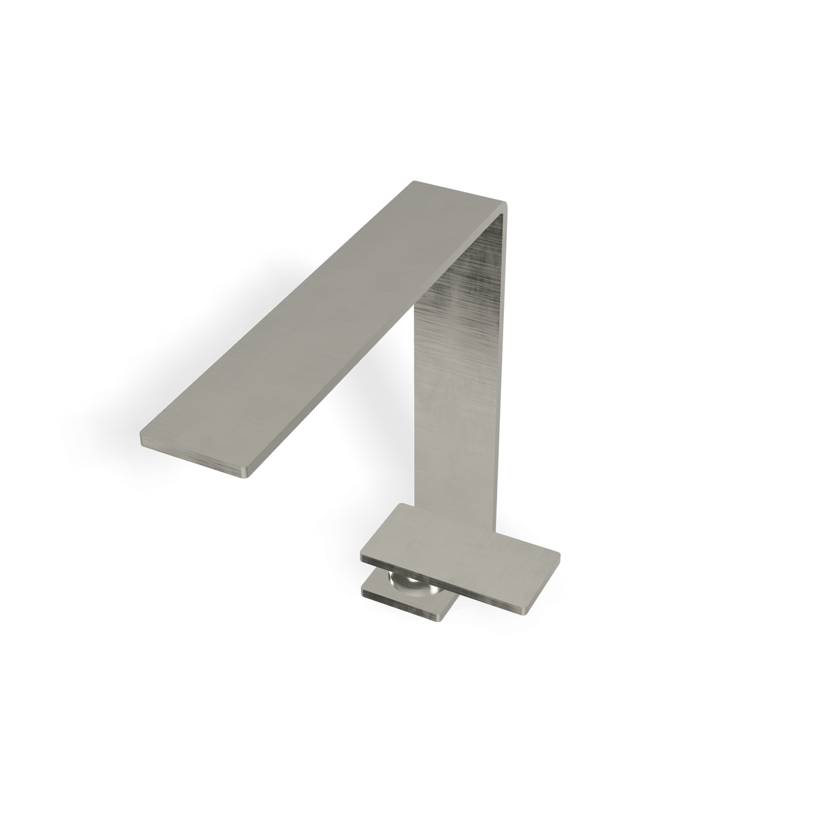 Treemme 5mm miscelatore lavabo inox satinato Acciaio, vista frontale su sfondo bianco - Rubinetterie Treemme