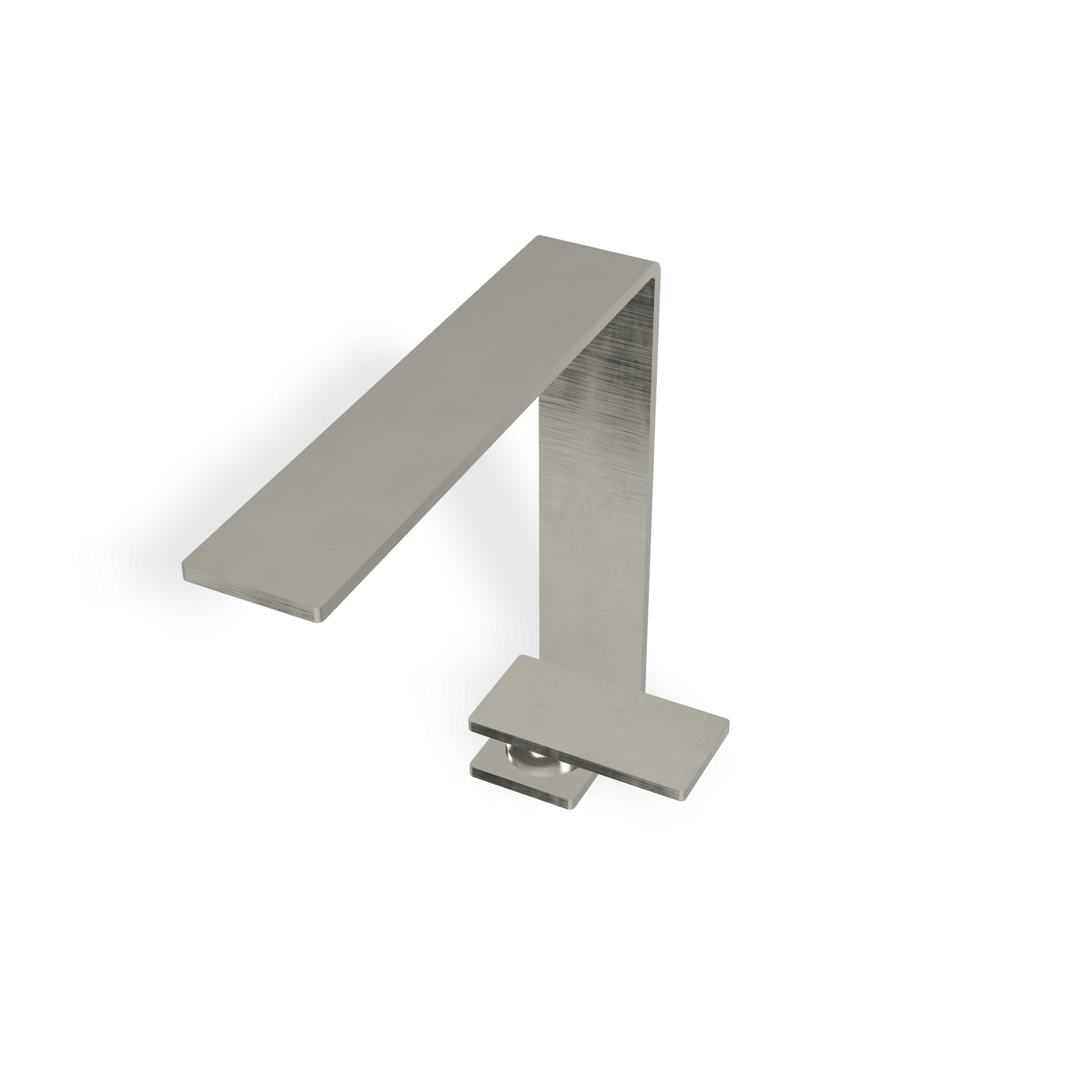 Treemme 5mm miscelatore lavabo inox satinato Acciaio, vista frontale su sfondo bianco - Rubinetterie Treemme