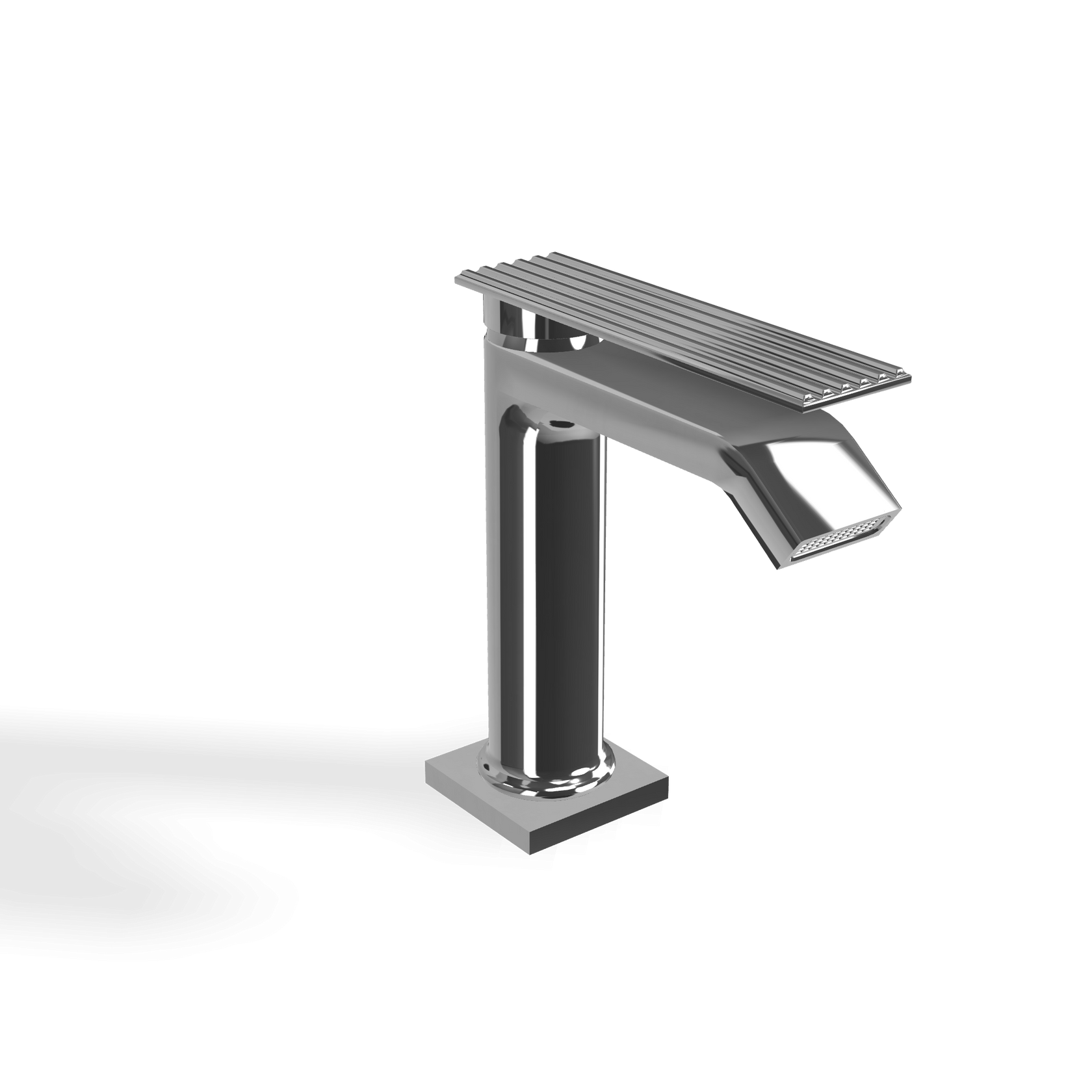 Treemme Los miscelatore monocomando lavabo cromo Cromo Lucido ambientato su piano bagno con accessori - Rubinetterie Treemme