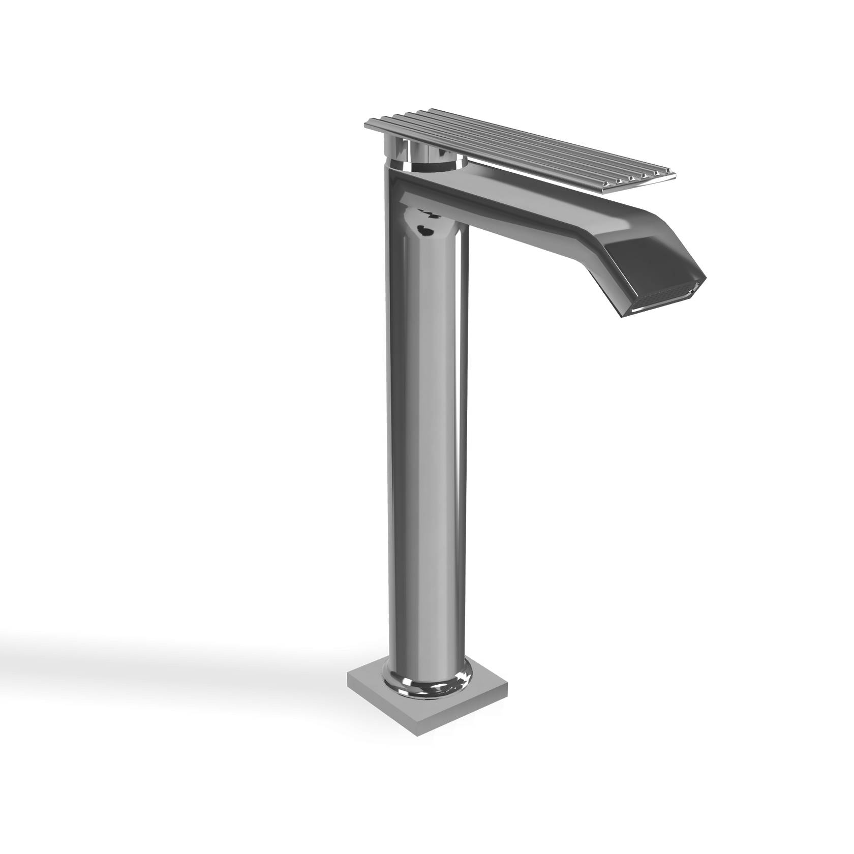 Treemme Los IT2A18CCRMZZ miscelatore lavabo alto Cromo Lucido ambientato su piano bagno con accessori - Rubinetterie Treemme