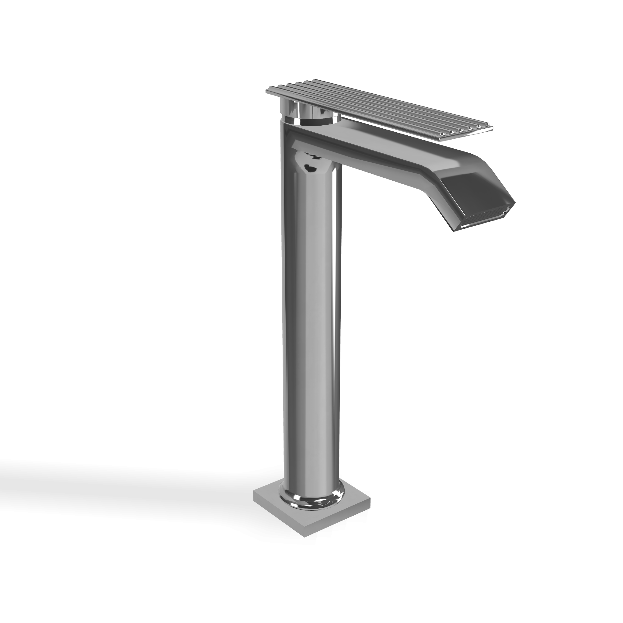 Treemme Los IT2A18CCRMZZ miscelatore lavabo alto Cromo Lucido ambientato su piano bagno con accessori - Rubinetterie Treemme