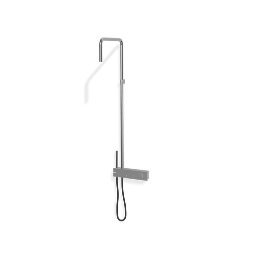 Treemme Watt IT2B60CCWAZZ colonna doccia 135 cm con miscelatore doccetta e soffione in ottone cromo