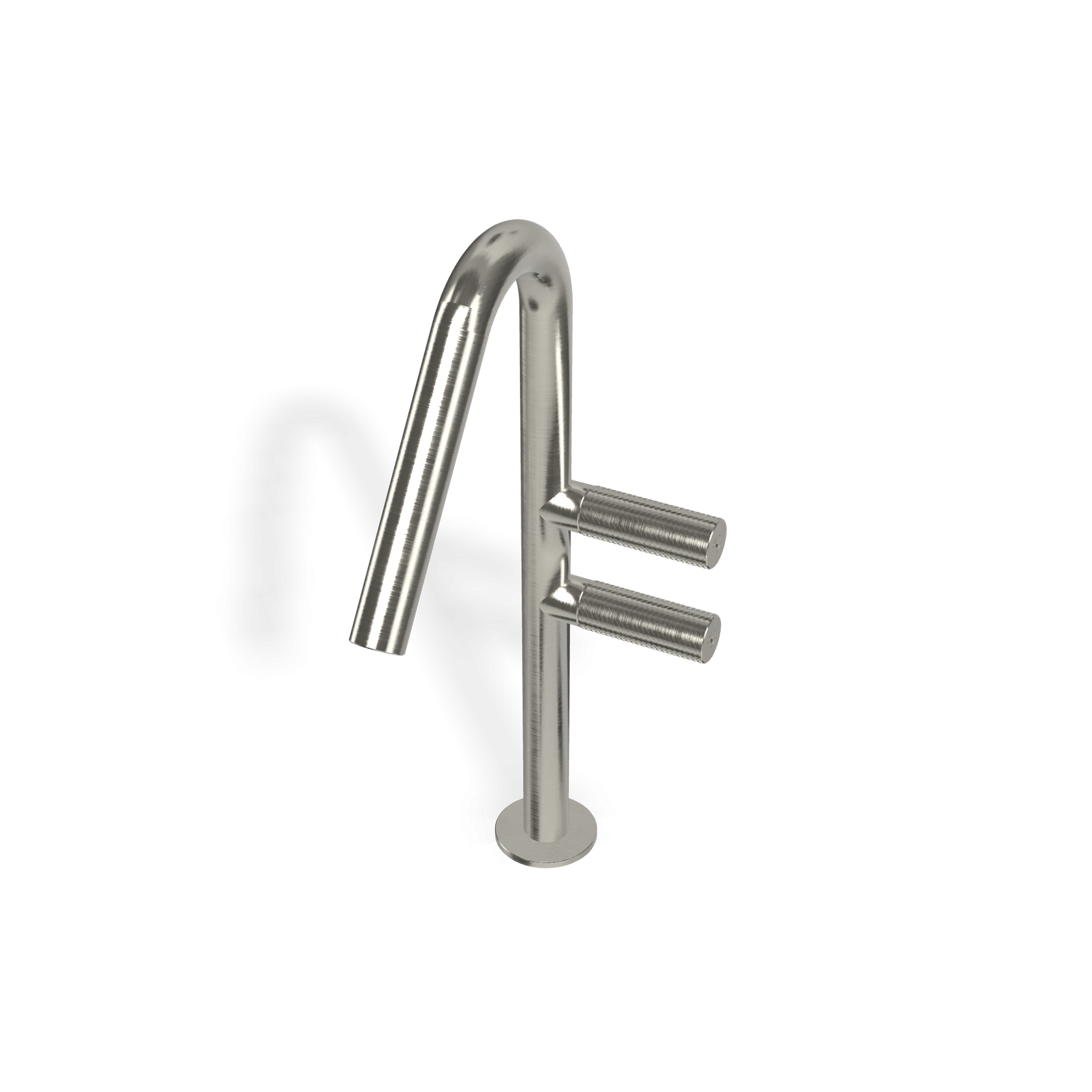 Treemme 22mm IT3053IS2GZZ miscelatore lavabo monoforo in in acciaio inox e satinato ambientato su piano bagno con...