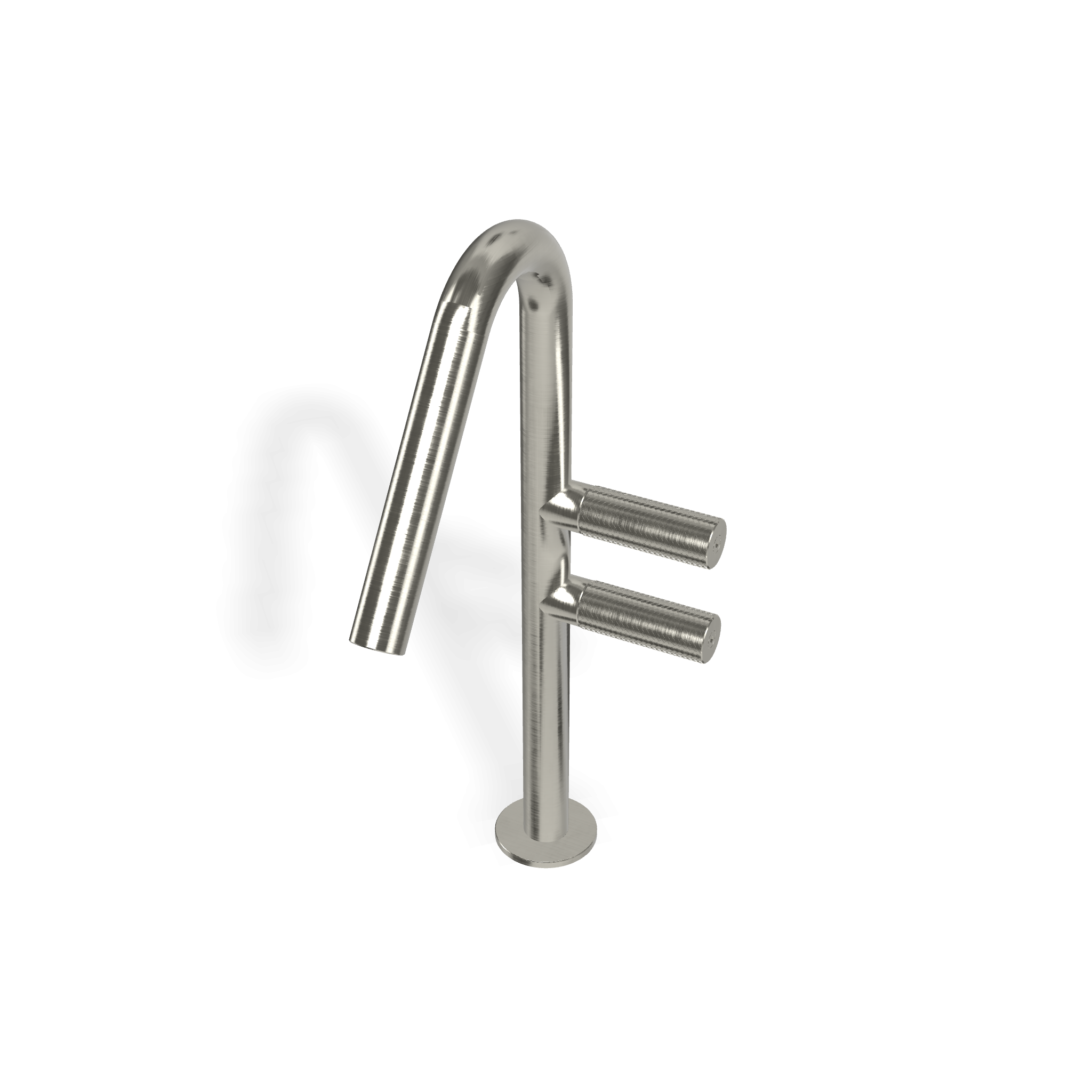Treemme 22mm IT3053IS2GZZ miscelatore lavabo monoforo in in acciaio inox e satinato ambientato su piano bagno con...
