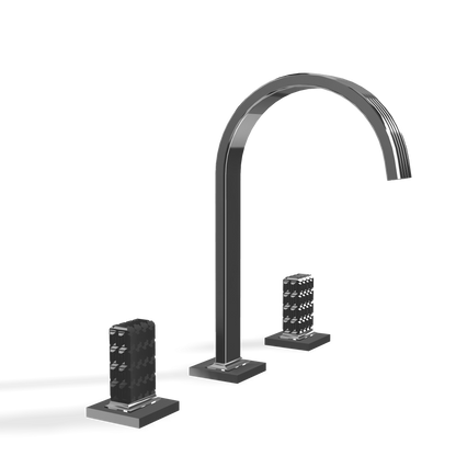 Treemme Kea batteria lavabo 195mm con maniglie a led cromo IT3A16CCROZZ