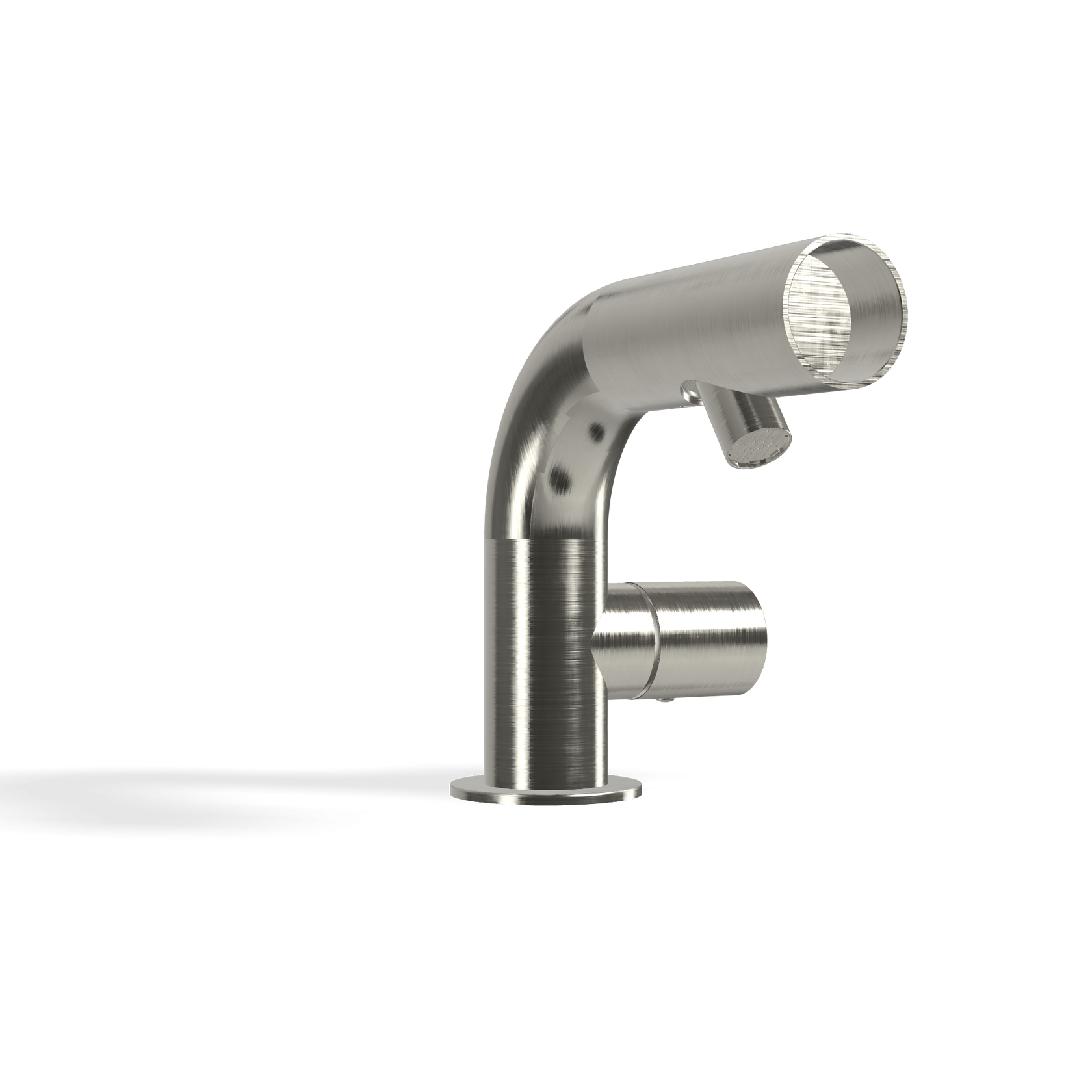 Treemme Watertube IT4A22ISWTZZ miscelatore monocomando Acciaio, dettaglio ravvicinato della finitura e del marchio...