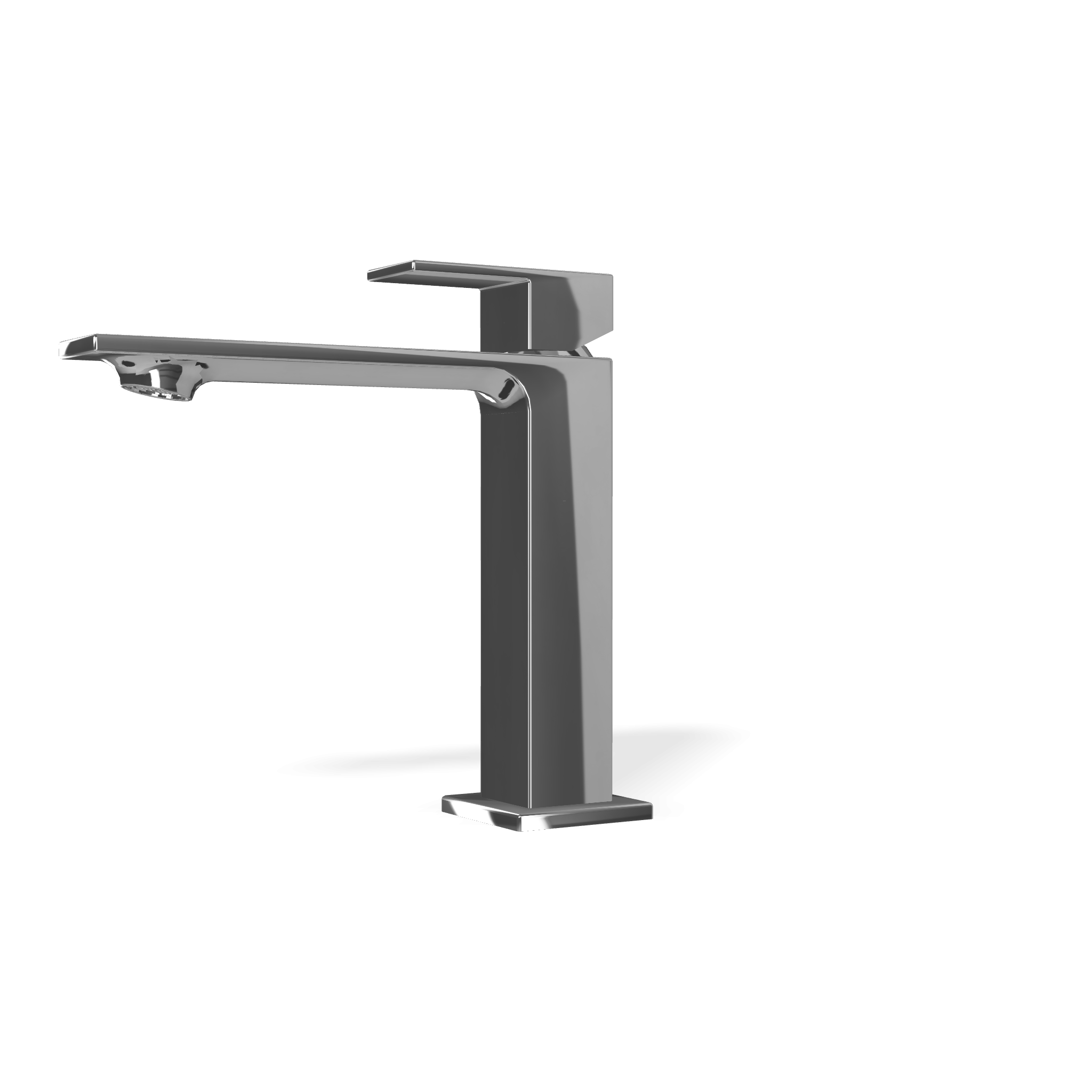 Treemme Q30 IT4B11CCQTZZ miscelatore monocomando lavabo Cromo Lucido, vista frontale su sfondo bianco - Rubinetterie Treemme