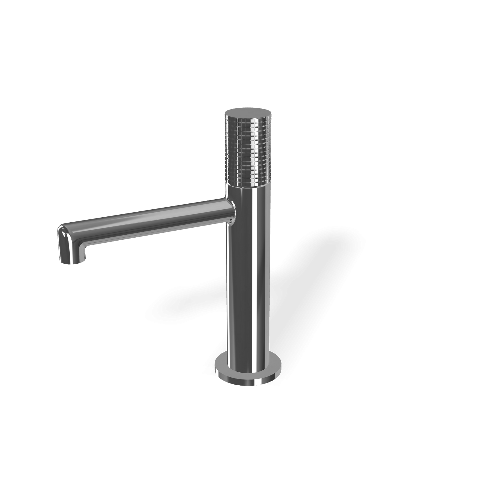 Treemme T30 Miscelatore monocomando lavabo 108mm con Cromo Lucido, vista laterale del profilo e della forma...