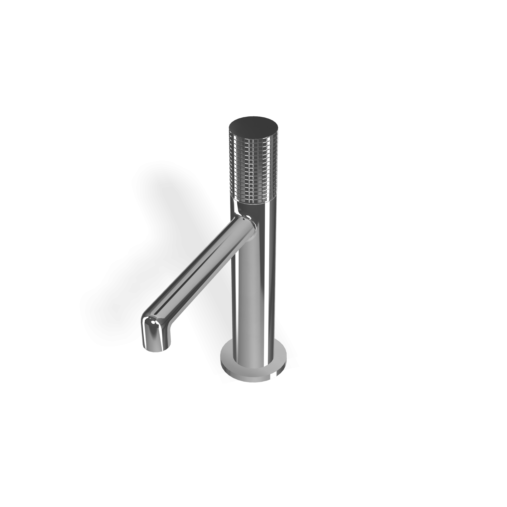 Treemme T30 Miscelatore monocomando lavabo 108mm con Cromo Lucido, vista frontale su sfondo bianco - Rubinetterie Treemme