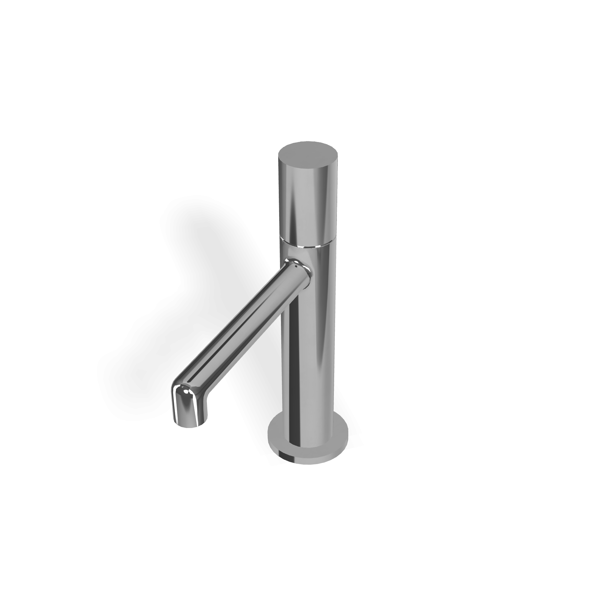 Treemme T30 IT5B11CCZTZZ miscelatore monocomando lavabo Cromo Lucido, vista frontale su sfondo bianco - Rubinetterie Treemme