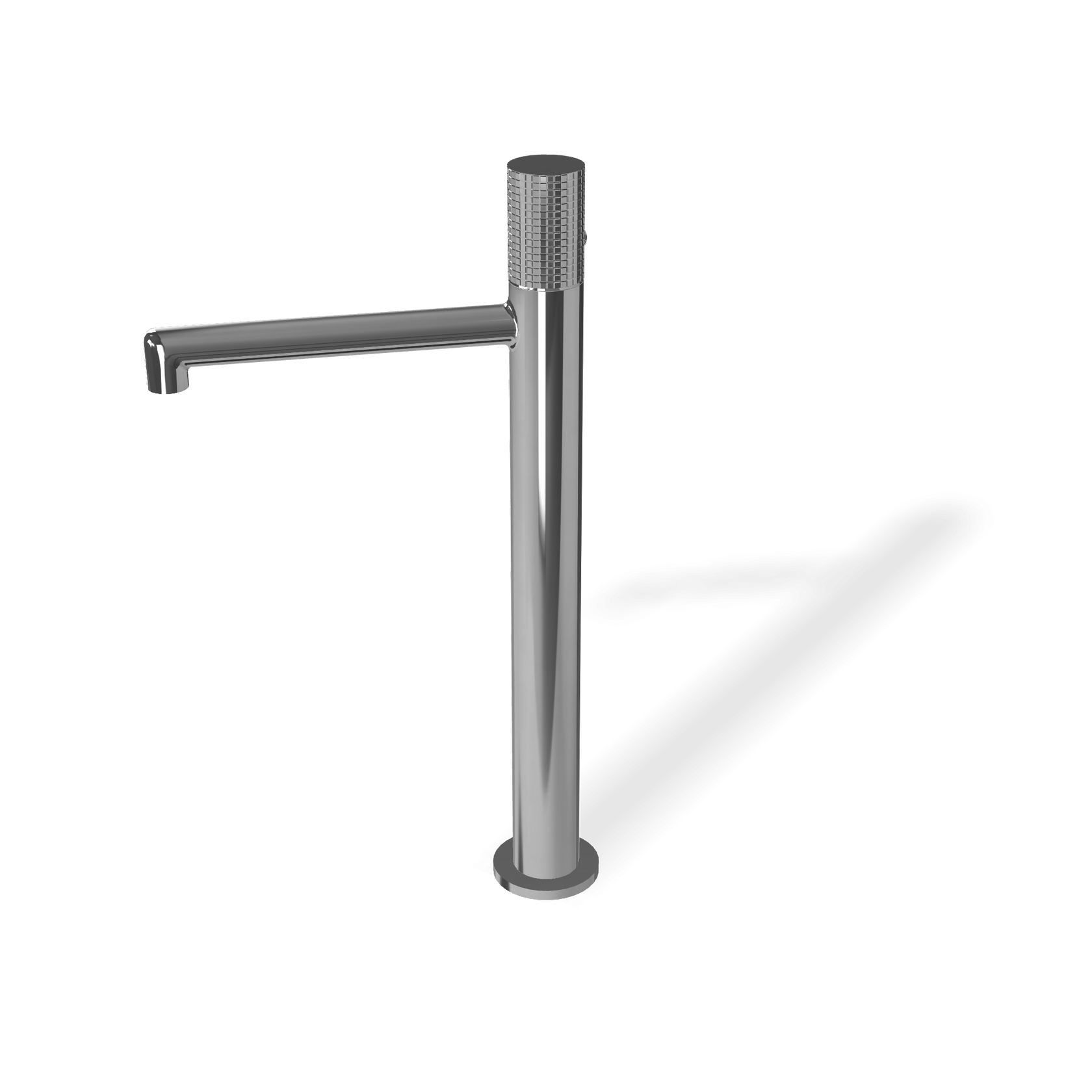Treemme T30 IT5B18CCZ4ZZ miscelatore lavabo alto Cromo Lucido, vista frontale su sfondo bianco - Rubinetterie Treemme