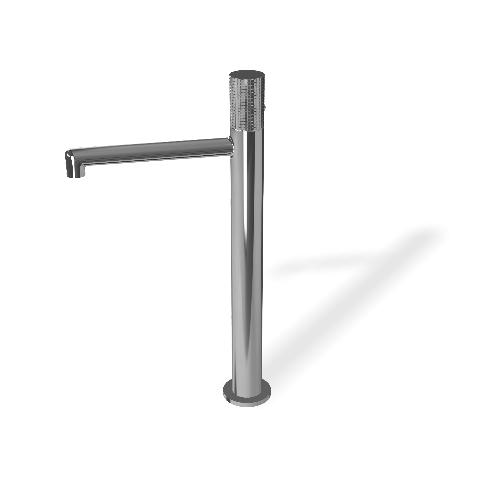 Treemme T30 IT5B18CCZ4ZZ miscelatore lavabo alto Cromo Lucido, vista frontale su sfondo bianco - Rubinetterie Treemme