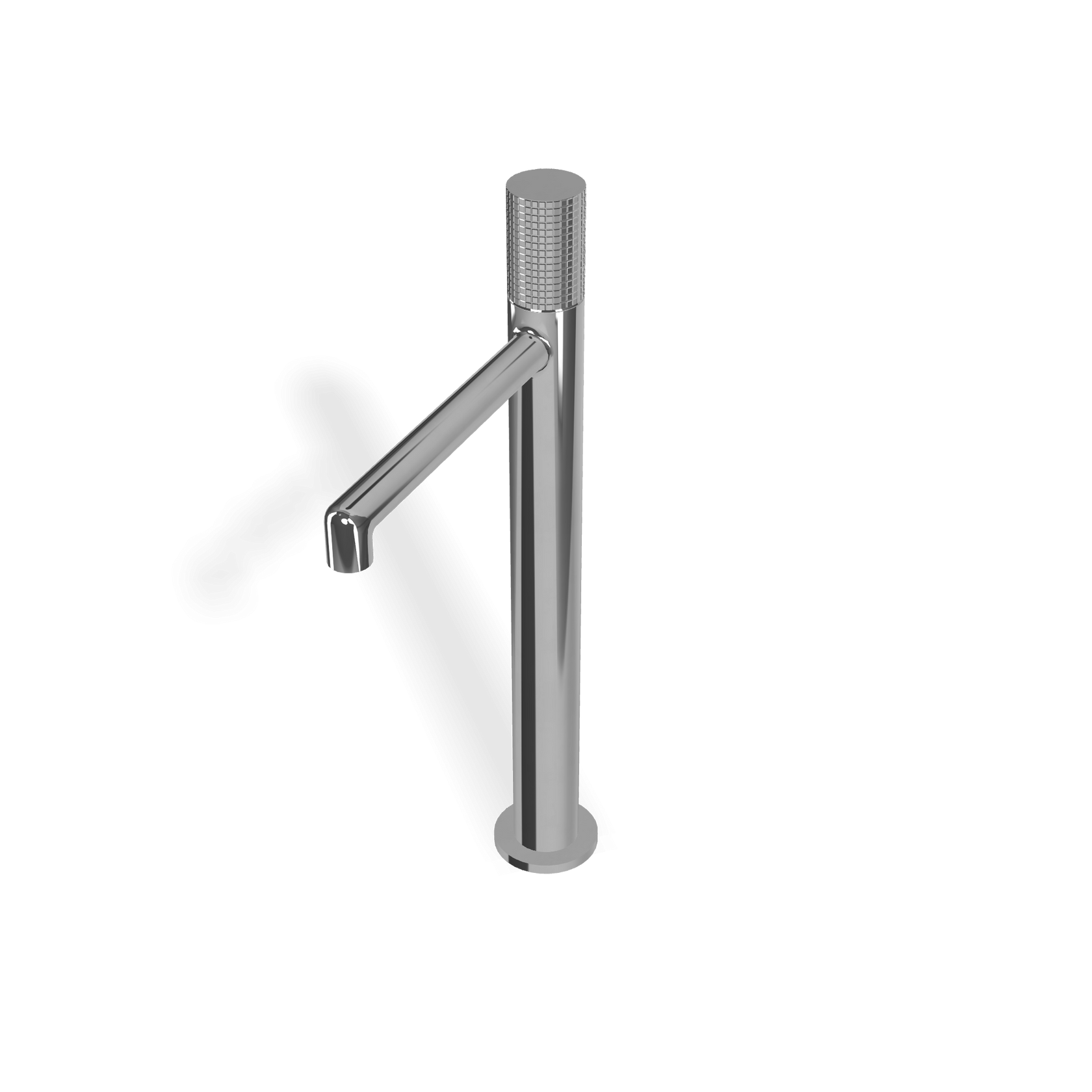 Treemme T30 IT5B18CCZ4ZZ miscelatore lavabo alto Cromo Lucido in ottone e cromato ambientato su piano bagno con accessori...