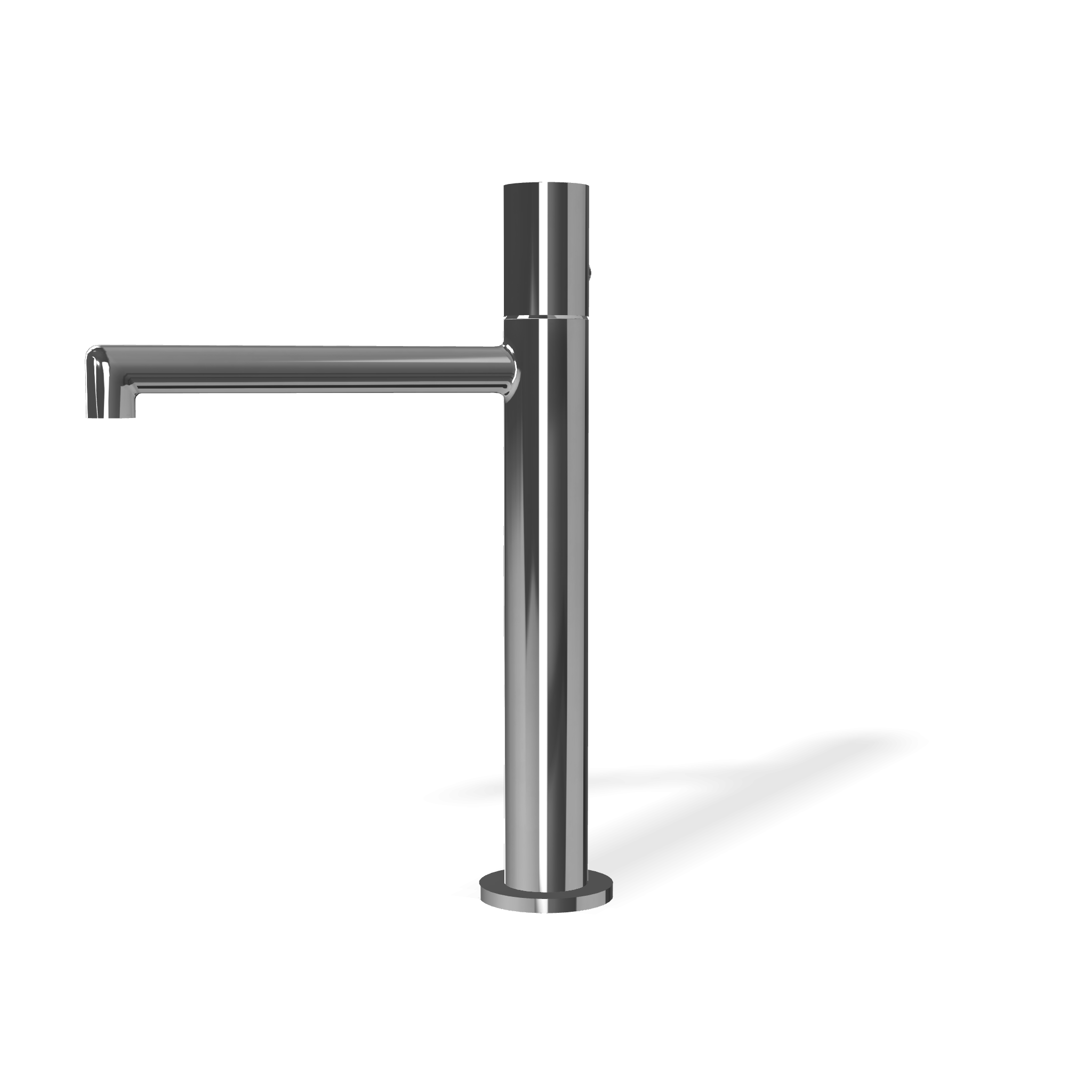 Treemme T30 miscelatore monocomando lavabo 172mm cromo Cromo Lucido, vista laterale del profilo e della forma...