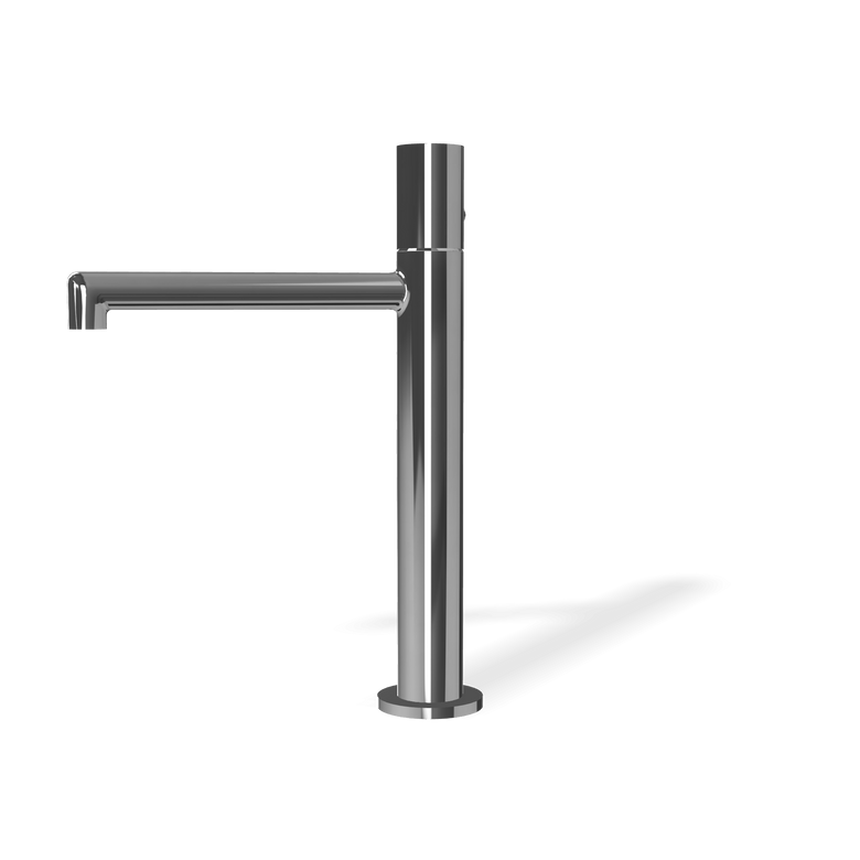 Treemme T30 miscelatore monocomando lavabo 172mm cromo Cromo Lucido, vista laterale del profilo e della forma...