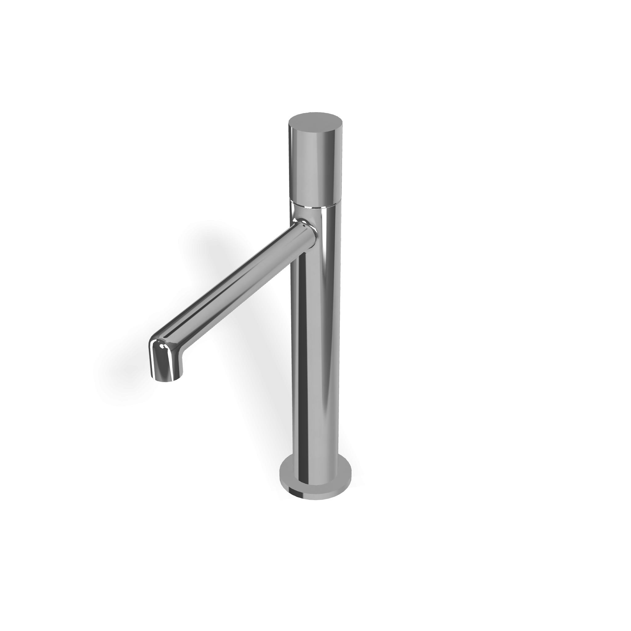 Treemme T30 miscelatore monocomando lavabo 172mm cromo Cromo Lucido in ottone e cromato ambientato su piano bagno con...