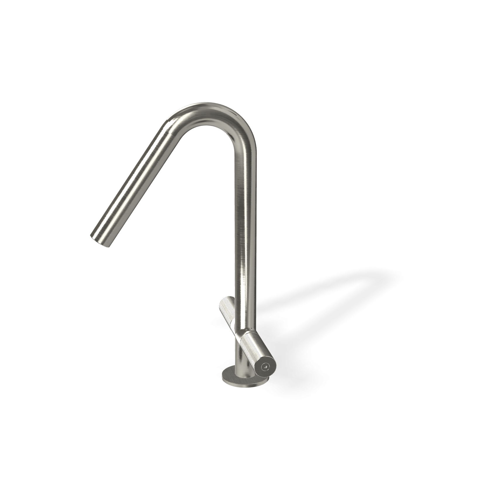 Treemme 22mm IT6014IS2GZZ miscelatore lavabo monoforo inox Acciaio, vista laterale del profilo e della forma...