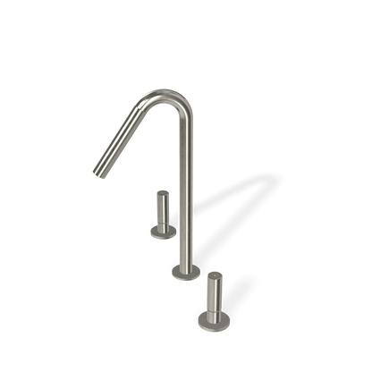 Treemme 22mm batteria lavabo alto inox satinato IT6054IS2GZZ