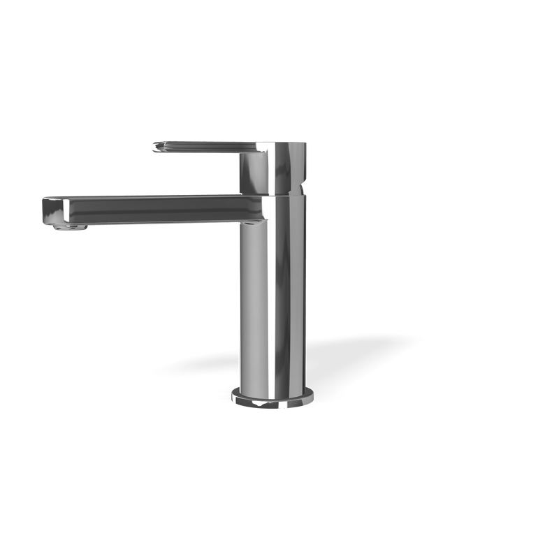 Treemme Xero miscelatore lavabo cromo IT6211CCXEZZ Cromo Lucido, vista frontale su sfondo bianco - Rubinetterie Treemme