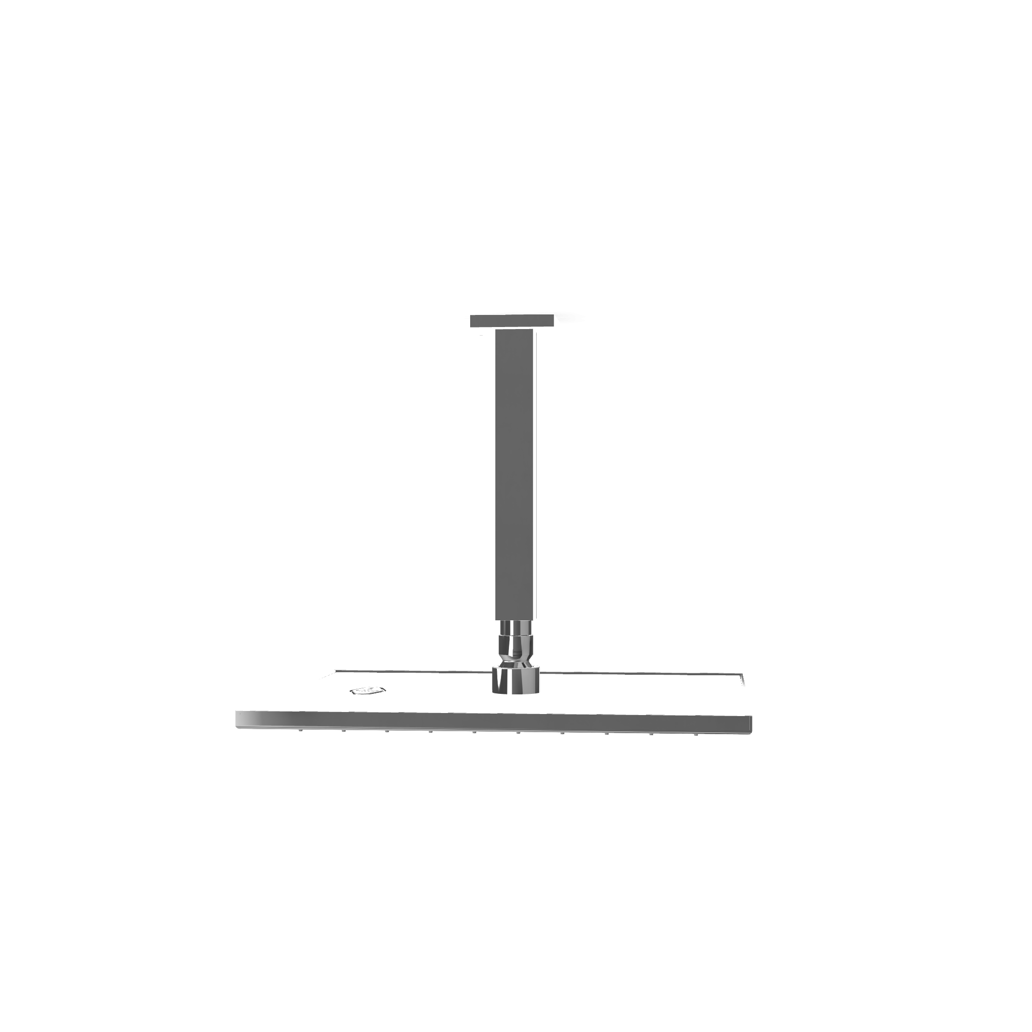 Treemme Q30 IT6510CCZZZZ soffione 30x30 a soffitto Cromo Lucido, dettaglio ravvicinato della finitura e del marchio...