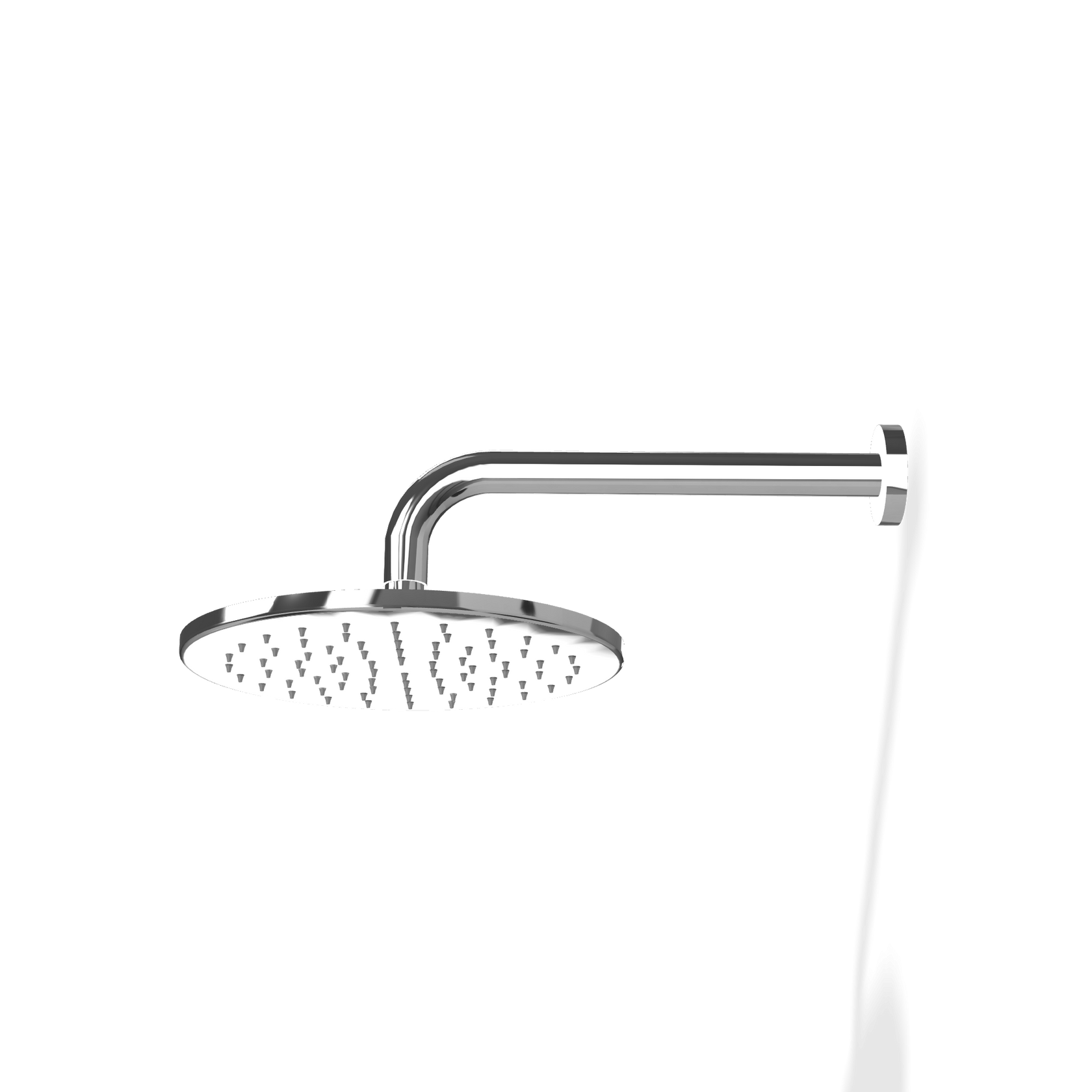 Treemme T30 soffione doccia 25 cm tondo a parete Cromo Lucido, componenti inclusi smontati: corpo incasso, placca e...