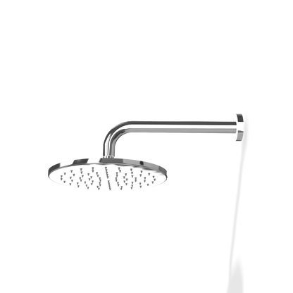 Treemme T30 soffione doccia 25 cm tondo a parete anticalcare con braccio cromo