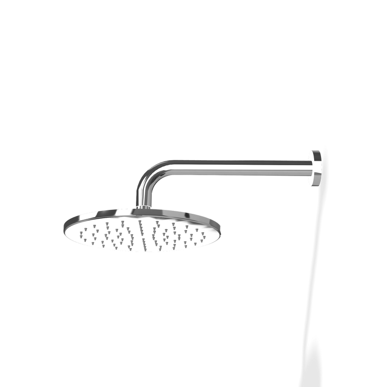 Treemme T30 soffione doccia 25 cm tondo a parete Cromo Lucido, componenti inclusi smontati: corpo incasso, placca e...