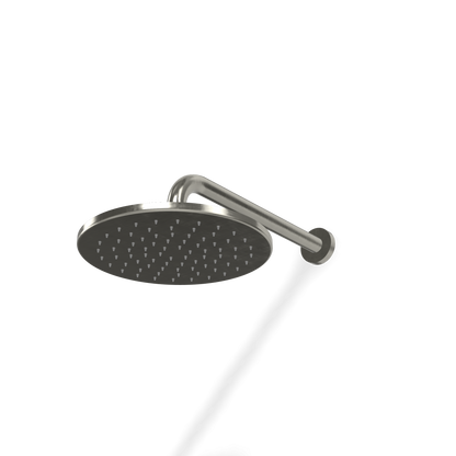 Treeemme 22mm Soffione doccia 25 cm a parete braccio 35 cm inox satinato